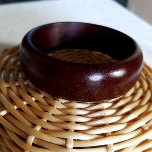 Dark unisex hardwood bracelet.